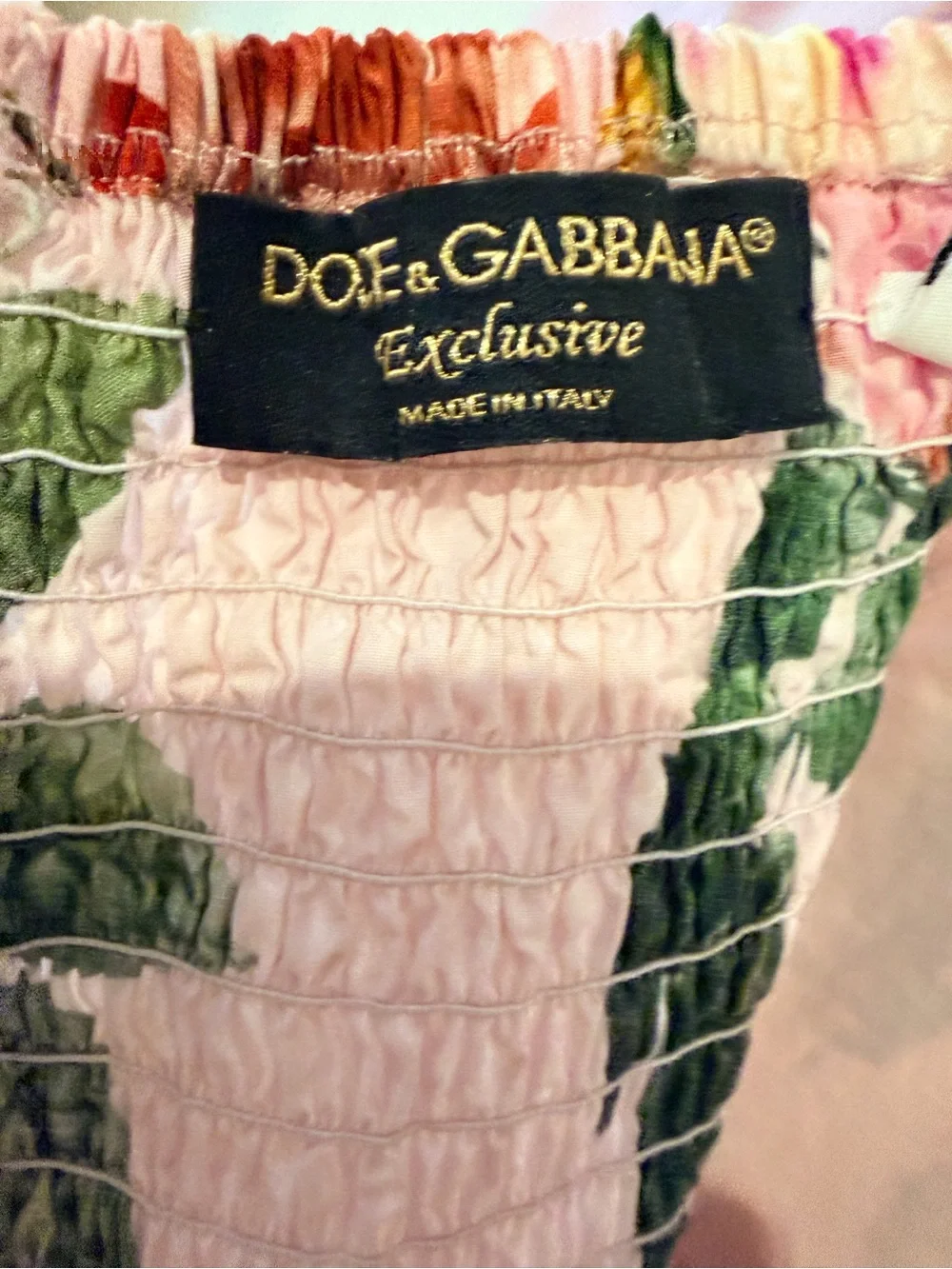 Dolce & Gabbana Pink Floral Rose Print Girls Dress size 7/8